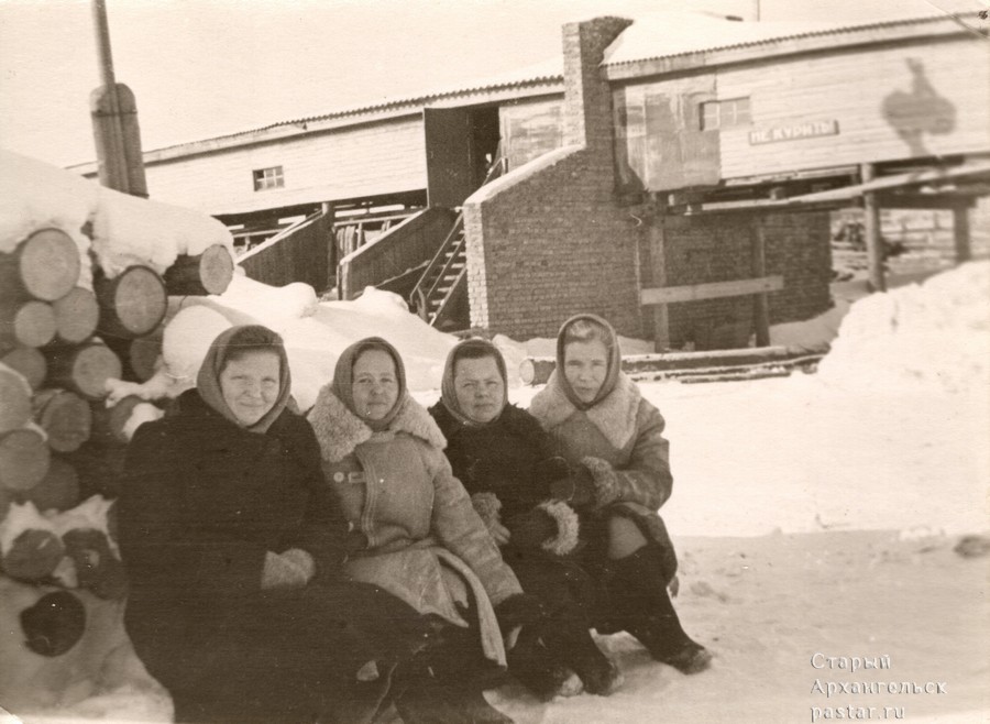 1960г. Работницы Исакогорской лесобазы