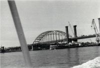 Строительство Краснофлотского моста в Архангельске. 1989 г.