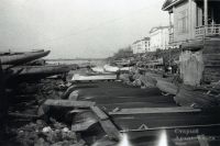 Яхты и шлюпки на веранде яхт-клуба. Весна 1957 г