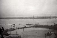 Северная Двина у Речного вокзала во время ледохода. Вид со школы №19. Май 1957 г.