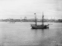 Вид на Архангельск с британского транспорта 'Stephen'. 3 августа 1918 года