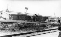 Временный железнодорожный вокзал. 1 мая 1966 г.