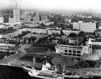 Вид на город с высоты от Красной пристани. 1980 год