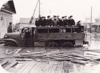 Наводнение в Соломбале в районе ул. Красных партизан. 1950-е