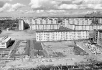 Вид на Привокзальный микрорайон с дома Энгельса, 108 в сторону дома 97, к.1. Сентябрь 1977 года