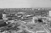 Вид с дома Энгельса, 104 на новостройки. Июль 1978 года