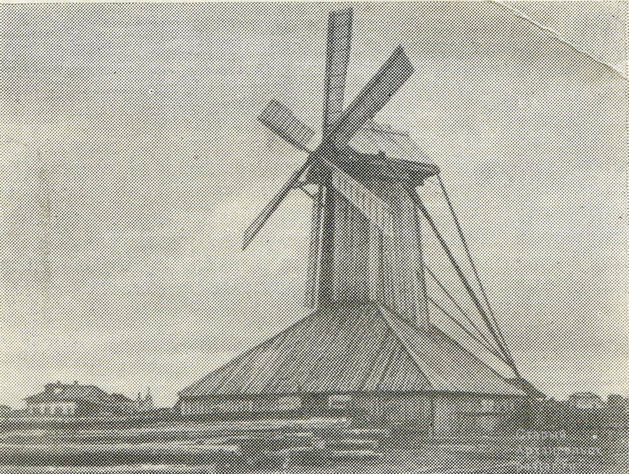 Ветряная лесопильная мельница на Северной Двине возле Архангельска.