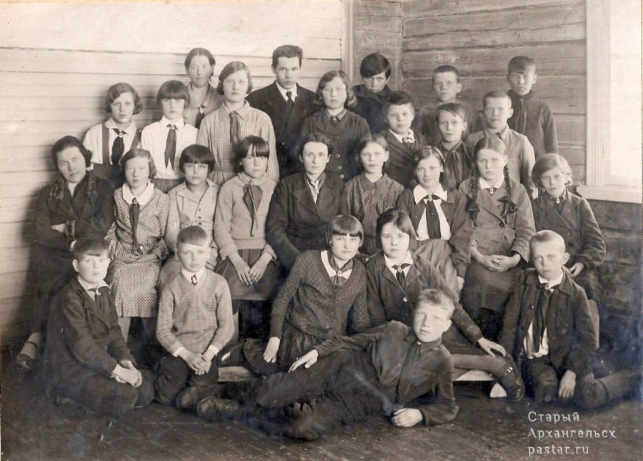 5-А класс, школа №40 г. Архангельск. Примерно 1940-41 год.