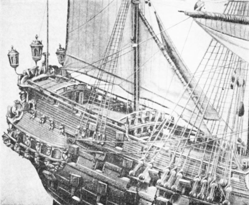 Парусный корабль XVII века был настоящим произведением человеческого гения.