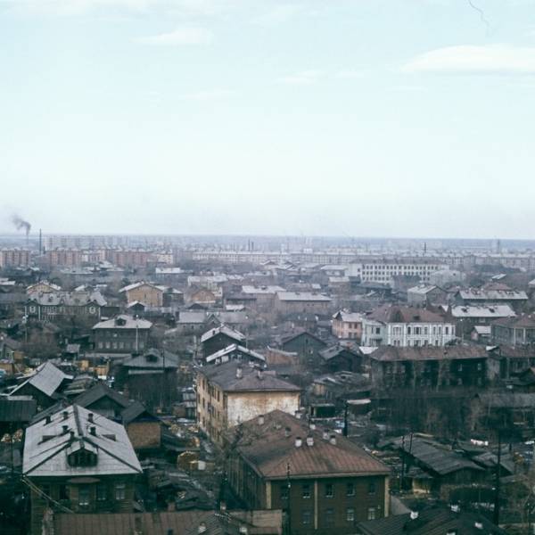 Вид с башенного крана в сторону пр. Ломоносова. Начало 1970-х годов